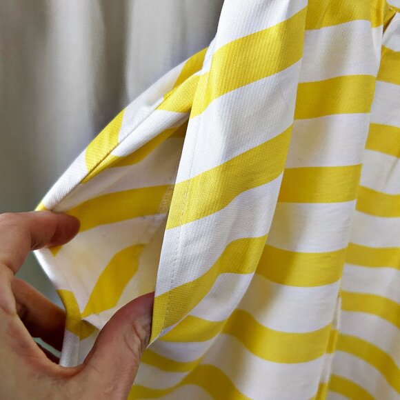 Ted Baker London Honor Dress in yellow and white stripes - Picture 3 of 9
